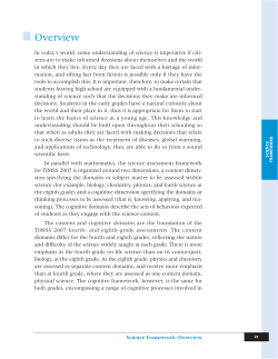 Chapter 2:TIMSS 2007 Science Framework