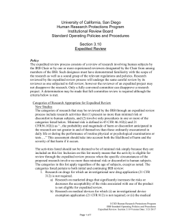 University of California, San Diego Human Research Protections