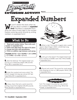 Expanded Numbers