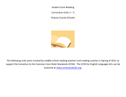 Grade 6 Core Reading Curriculum Units 1
