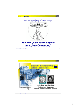 From the New Technologies to the New Computing