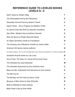 reference guide to leveled books levels q - z