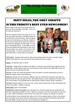 The Trinity Trombone - Horsham Trinity Cricket Club