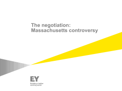 The negotiation: Massachusetts controversy