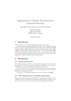 Implementation of Regular Expressions with Constraint Repetition