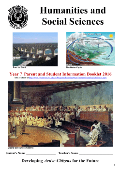 2016 HASS Year 7 Student Booklet