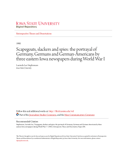 Scapegoats, slackers and spies - Iowa State University Digital