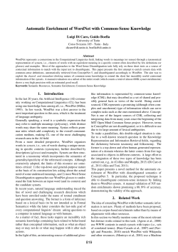 Automatic Enrichment of WordNet with Common