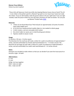 Kleenex Tissue Mittens Pattern by Julie Crawford These mitts will