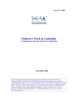 Children`s Work in Cambodia