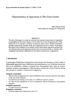 Characteristics of Apposition in The Great Gatsby