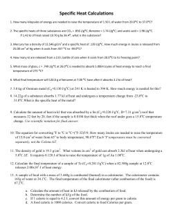 Specific Heat Calculations