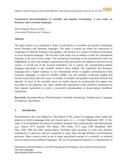 Neoclassical internationalisms in scientific and popular