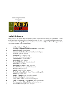 Ineligible Poems - Missouri Arts Council