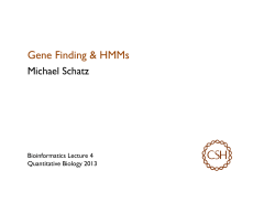 IFX4. Gene Finding and HMMs