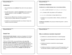 Coreference Coreference Resolution Sample Text Why is