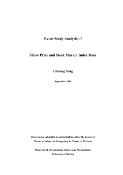 Event Study Analysis of Share Price and Stock Market Index Data