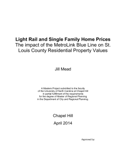 Light rail and single family home price The impact of the MetroLink