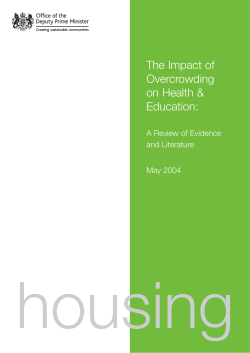 The Impact of Overcrowding on Health and Education: A review of