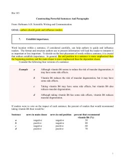 Constructing Powerful Sentences And Paragraphs