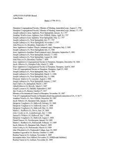 APPLETON PAPERS Bound Letter Books Book 1 (1796