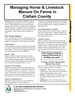 Managing Horse and Livestock Manure