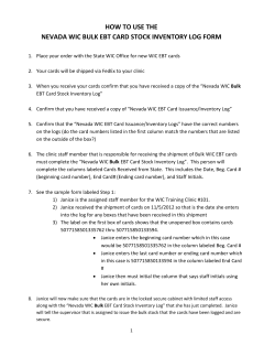 how to use the nevada wic bulk ebt card stock inventory log form