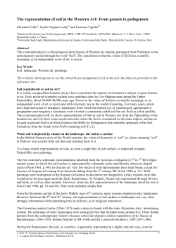 The representation of soil in the Western Art: From genesis to