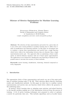 Mixture of Metrics Optimization for Machine Learning Problems