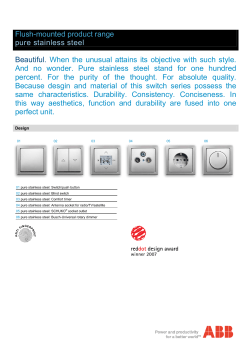 Flush-mounted product range pure stainless steel - Busch