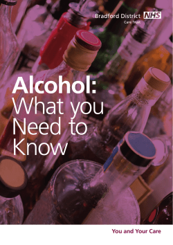 Alcohol: What you Need to Know - Bradford Teaching Hospitals