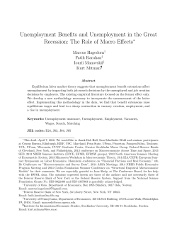 Unemployment Benefits and Unemployment in the