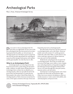 Archeological Parks - Arkansas Archeological Survey