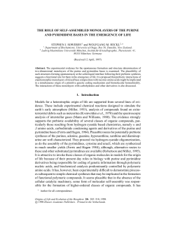 THE ROLE OF SELF-ASSEMBLED