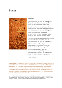 Lois Williams, Poem, Gaol Door