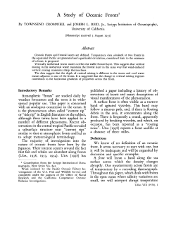 A Study of Oceanic Fronts - Co
