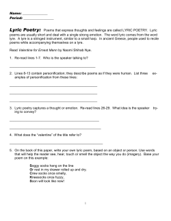 Lyric Poetry