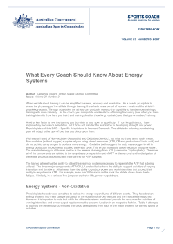 Sellers, C. What every coach should know about energy systems.