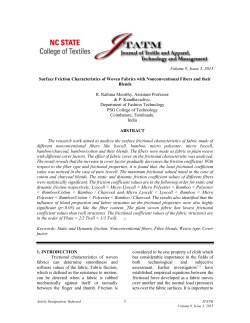 Surface Friction Characteristics of Woven Fabrics