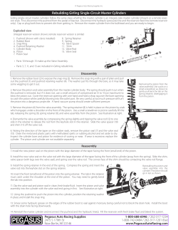 Rebuilding Girling Single-Circuit Master Cylinders