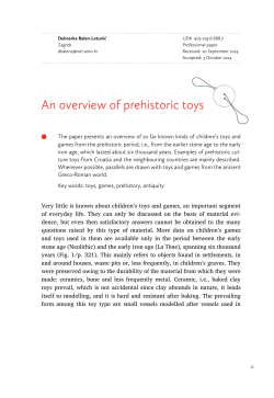 An overview of prehistoric toys