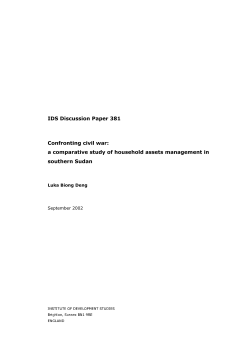 IDS Discussion Paper 381 Confronting civil war: a comparative