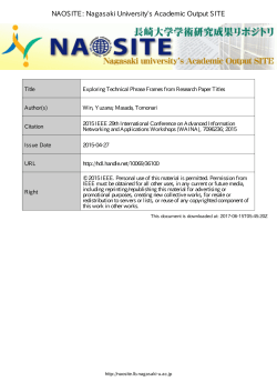 Paper Title (use style: paper title)