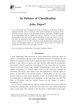 In Defence of Classification