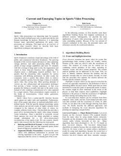 current and emerging topics in sports video processing