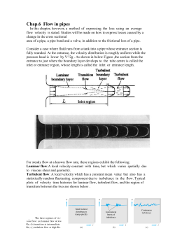 Chap.6 Flow in pipes