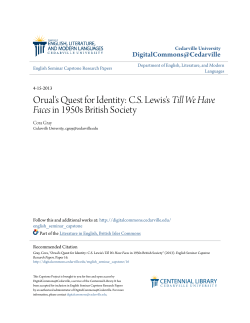 Orual`s Quest for Identity - DigitalCommons@Cedarville