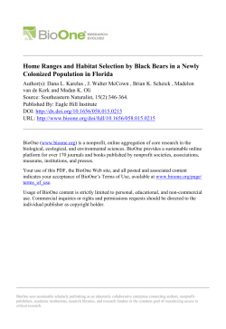 Home Ranges and Habitat Selection by Black Bears in a Newly