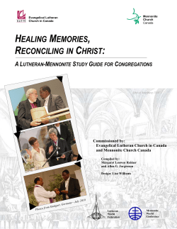 healing memories, reconciling in christ
