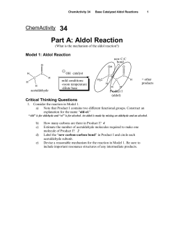 Part A: Aldol Reaction